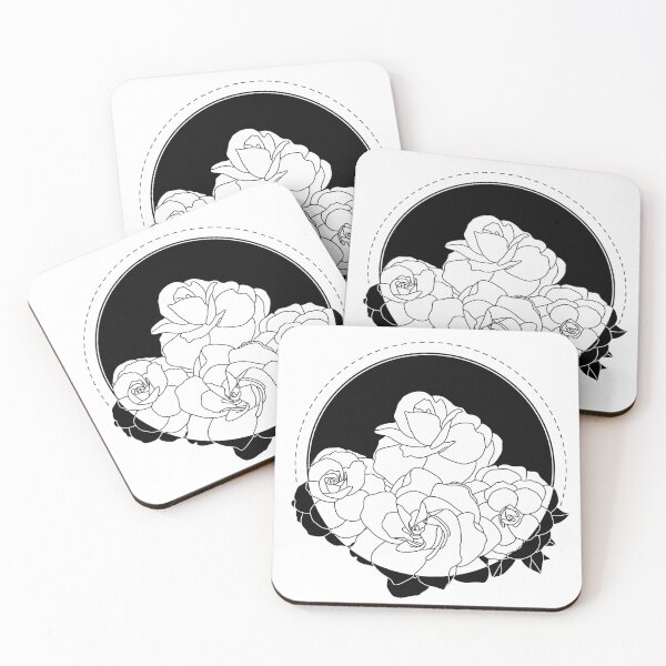 Item preview, Roses in Circle | Black and White Flowers designed and sold by Edgy--Girl.
