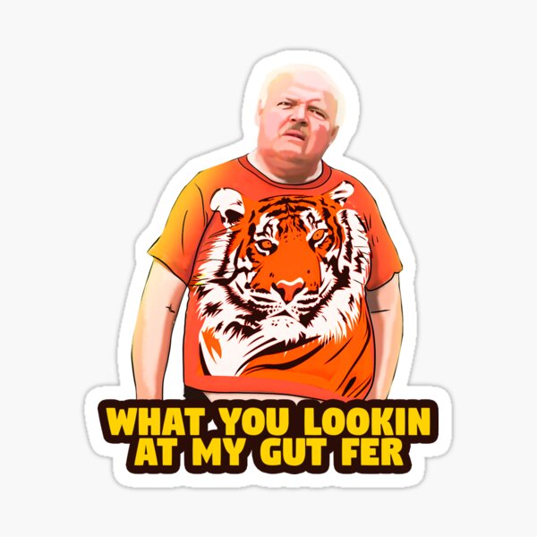 mustard fat man Sticker