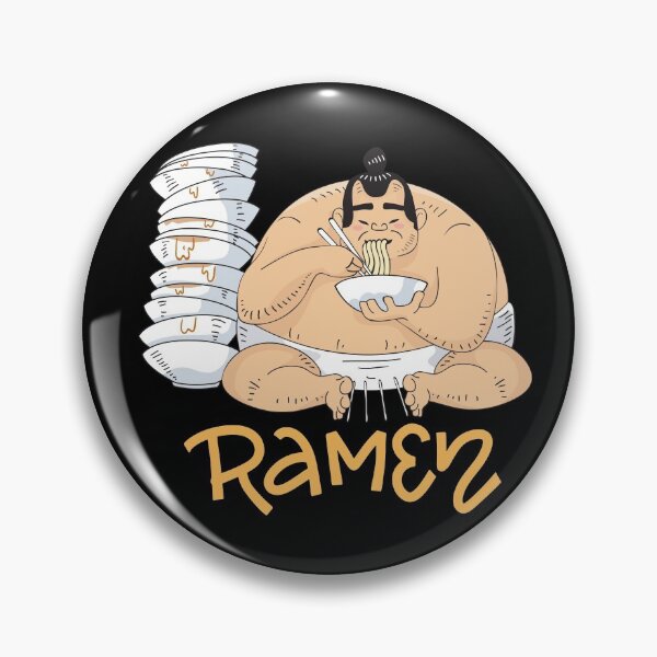 Item preview, Sumo wrestle eating ramen designed and sold by TAMBUGH.