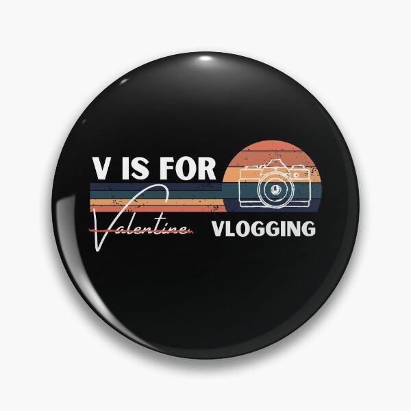 Item preview, Funny Valentine's Gift for Vloggers - V is for Vlogging designed and sold by Passion Isles.