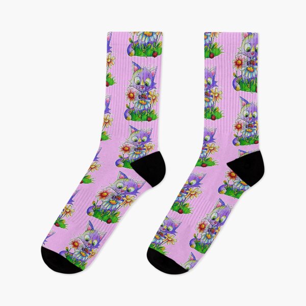 Item preview, Cute kitten in flowers and a honeybee 2 designed and sold by AndrewAlanArt.
