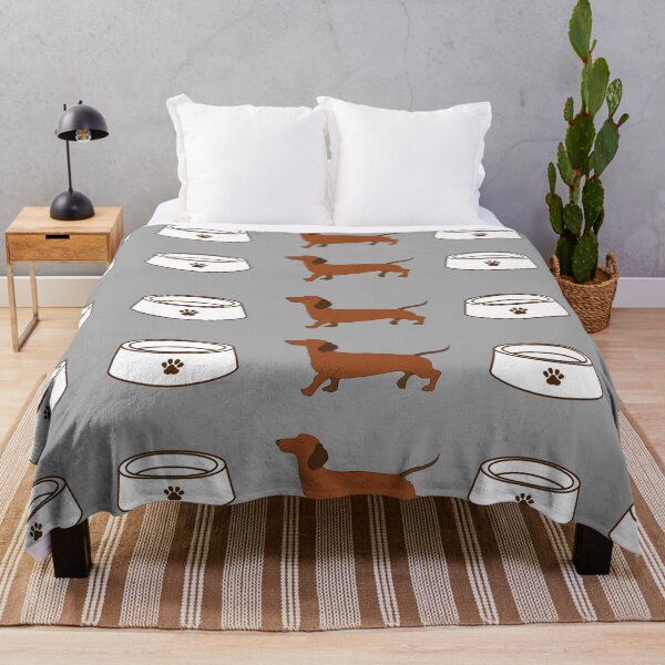 Item preview, Brown Dachshund dog with a bowl pattern designed and sold by Maful.