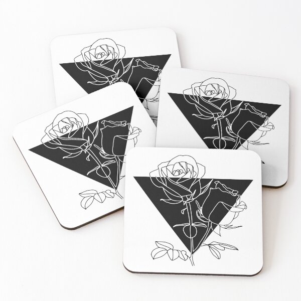 Item preview, Roses in Triangle | Black and White Flowers designed and sold by Edgy--Girl.