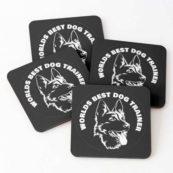 Item preview, Worlds Best Dog Trainer - German Shepherd - Round Sticker Black designed and sold by NoMatterLab.