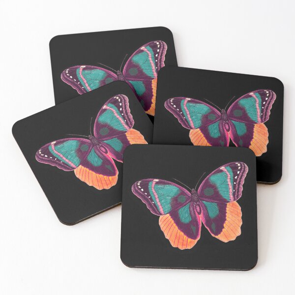 Item preview, Butterfly orange purple turquoise designed and sold by Susanne Margarete Lutz.