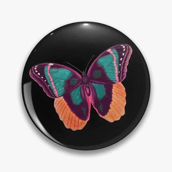 Item preview, Butterfly orange purple turquoise designed and sold by Susanne Margarete Lutz.