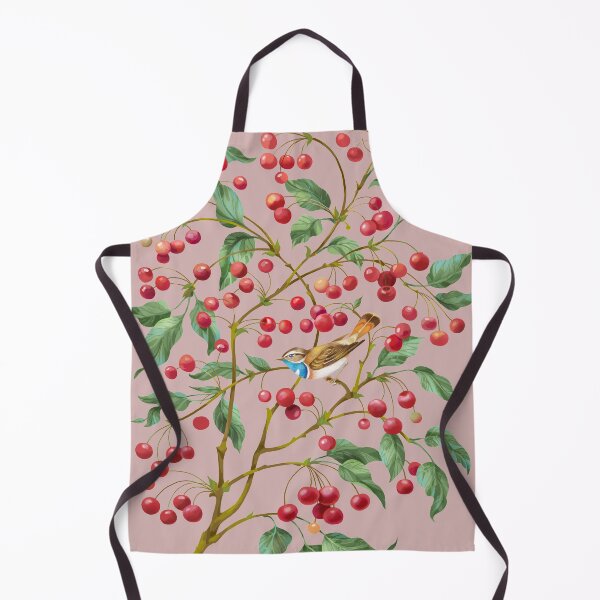 Item preview, Cherry tree with berries and bird designed and sold by fairytaleprints.
