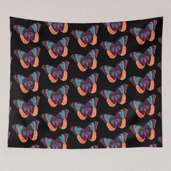 Item preview, Butterfly orange purple turquoise designed and sold by Susanne Margarete Lutz.