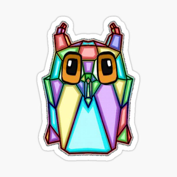 Block Owl Sticker