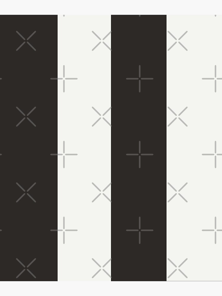 "Black and White Vertical Stripes Print" Sticker for Sale by