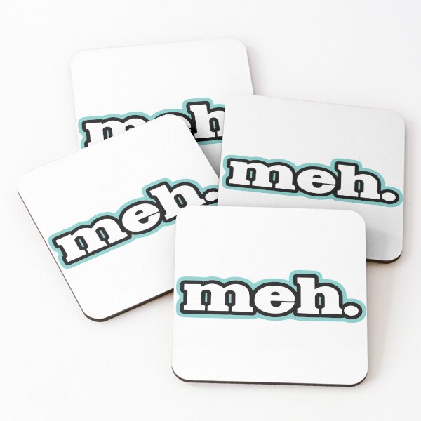 Item preview, Meh. Word Art Typography Stickers designed and sold by Nikki Milley.