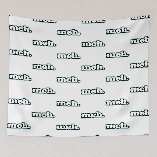 Item preview, Meh. Word Art Typography Stickers designed and sold by Nikki Milley.