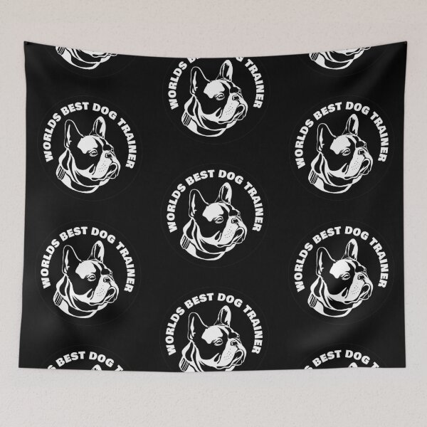 Item preview, Worlds Best Dog Trainer - Pug - Round Sticker Black designed and sold by NoMatterLab.