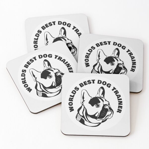 Item preview, Worlds Best Dog Trainer - Pug - Round Sticker White designed and sold by NoMatterLab.