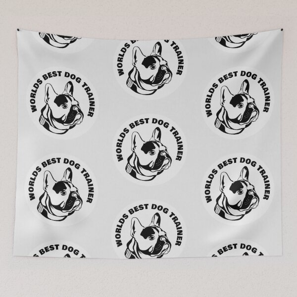 Item preview, Worlds Best Dog Trainer - Pug - Round Sticker White designed and sold by NoMatterLab.