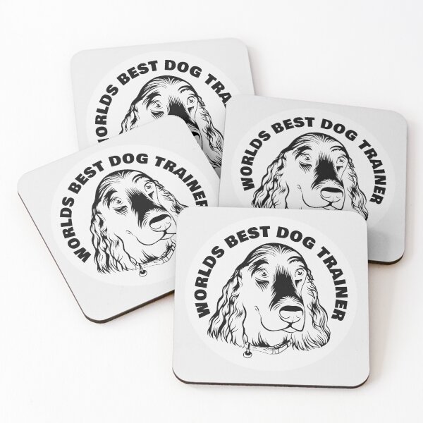 Item preview, Worlds Best Dog Trainer - Spaniel - Round Sticker White designed and sold by NoMatterLab.