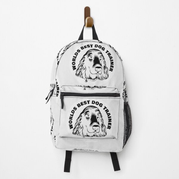 Item preview, Worlds Best Dog Trainer - Spaniel - Round Sticker White designed and sold by NoMatterLab.