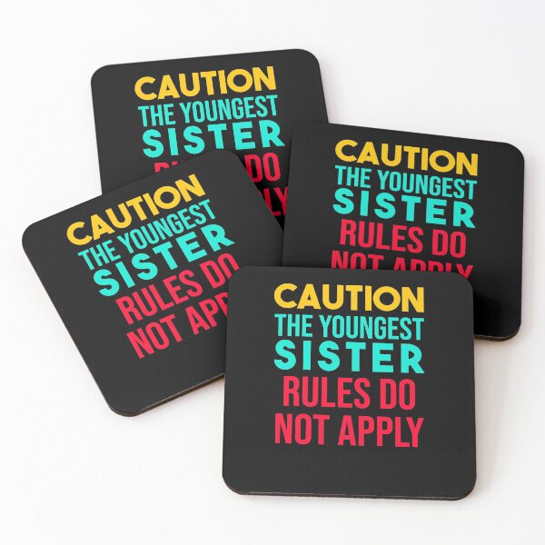 Item preview, Youngest Sister - Rules Don't Apply - Funny Sister Gift designed and sold by jacks-tees.