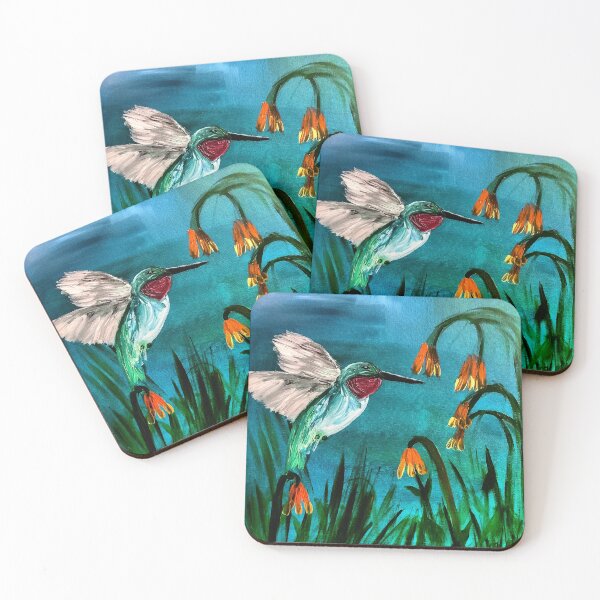 Item preview, Hummingbird feeding  designed and sold by kkartwork.