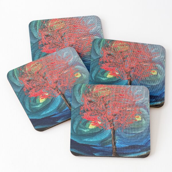 Item preview, A red leaf tree in storm designed and sold by kkartwork.