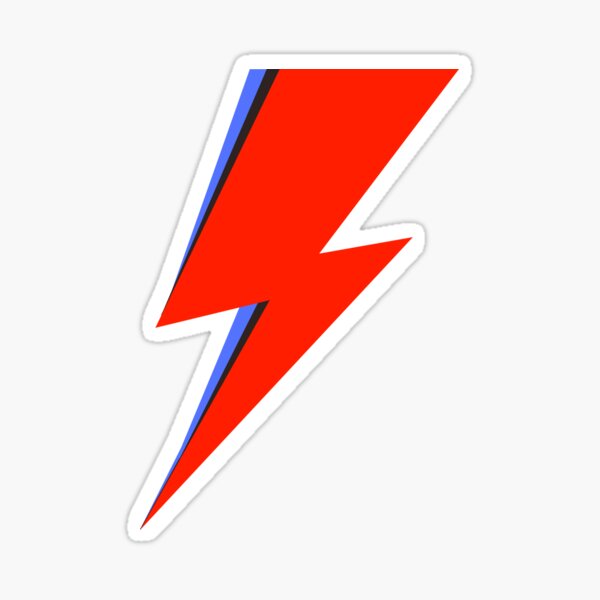 David Bowie Lightning Bolt Sticker