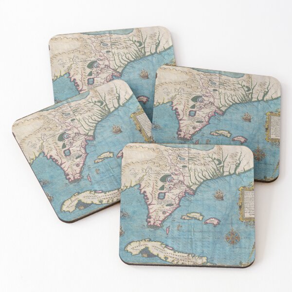 Item preview, Vintage map of Florida and Cuba 1591 designed and sold by Pajs.