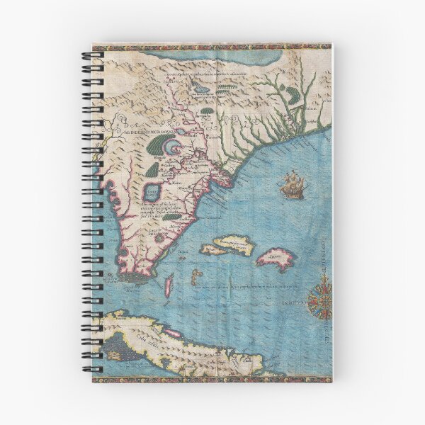 Item preview, Vintage map of Florida and Cuba 1591 designed and sold by Pajs.