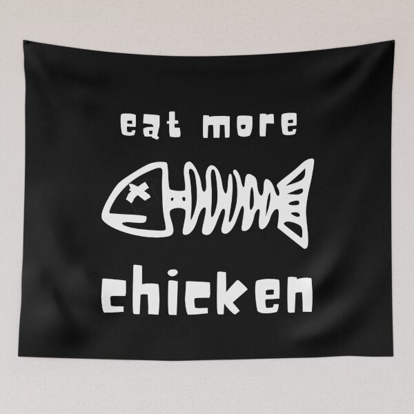Item preview, Funny Eat More Chicken Says The Fish Design designed and sold by StormyMuse.