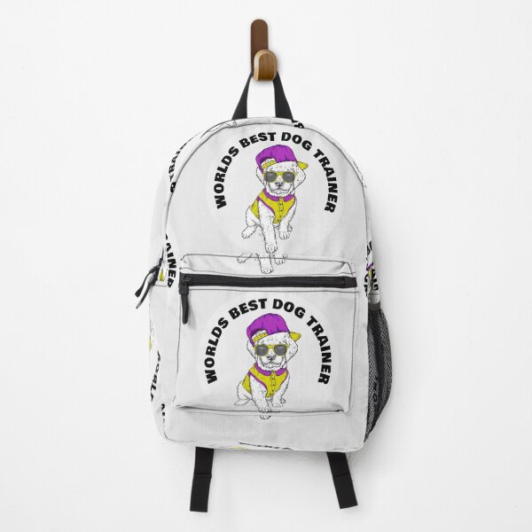 Item preview, Worlds Best Dog Trainer - Cool Puppy - Round Sticker White designed and sold by NoMatterLab.