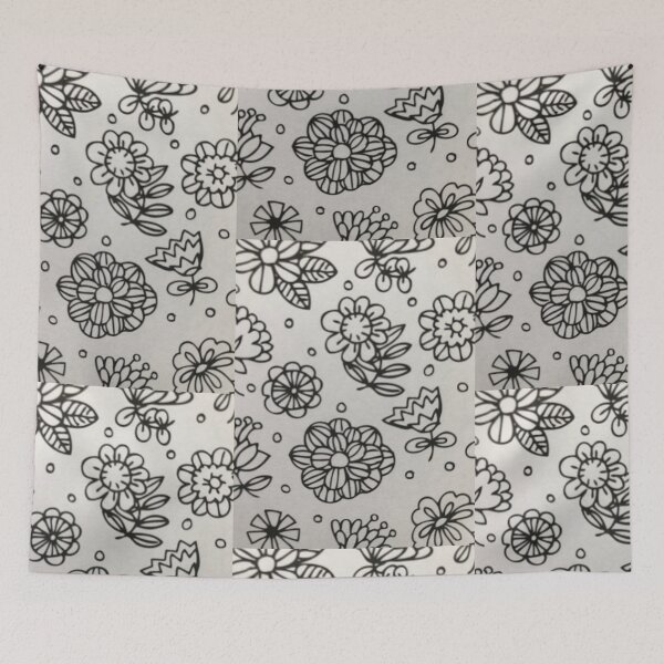 Item preview, Floral Drawing (black and white)  designed and sold by T1D4ever.
