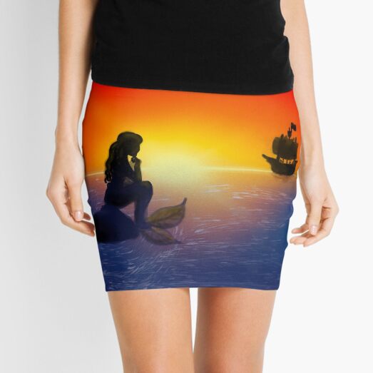 Mermaid Thoughts - Kayla On Canvas Mini Skirt