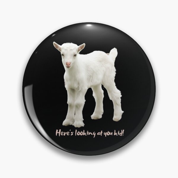 Item preview, Here's looking at you kid! Cute baby goat. Photo and text. designed and sold by JellyBeenzz.