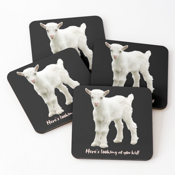 Item preview, Here's looking at you kid! Cute baby goat. Photo and text. designed and sold by JellyBeenzz.