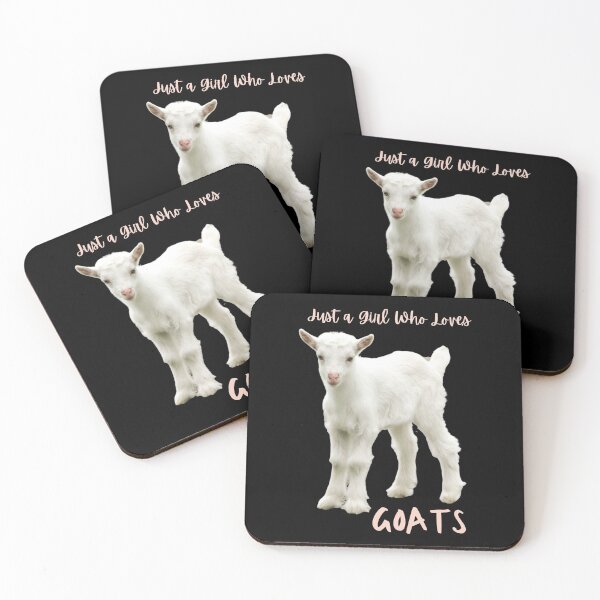 Item preview, Just A Girl Who Loves Goats. Cute baby goat. Photo and text. designed and sold by JellyBeenzz.