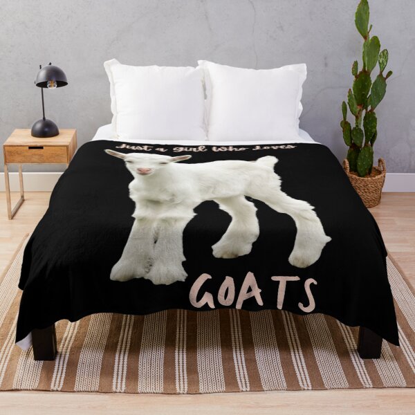 Item preview, Just A Girl Who Loves Goats. Cute baby goat. Photo and text. designed and sold by JellyBeenzz.