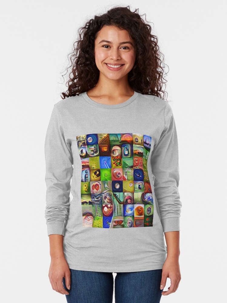 Alternate view of BlackHalt`s Instagram Photos #DeepDreamed Long Sleeve T-Shirt