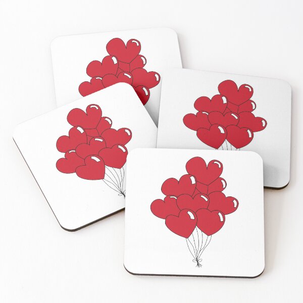 Item preview, red-heart-balloons designed and sold by MyLuckyShot.