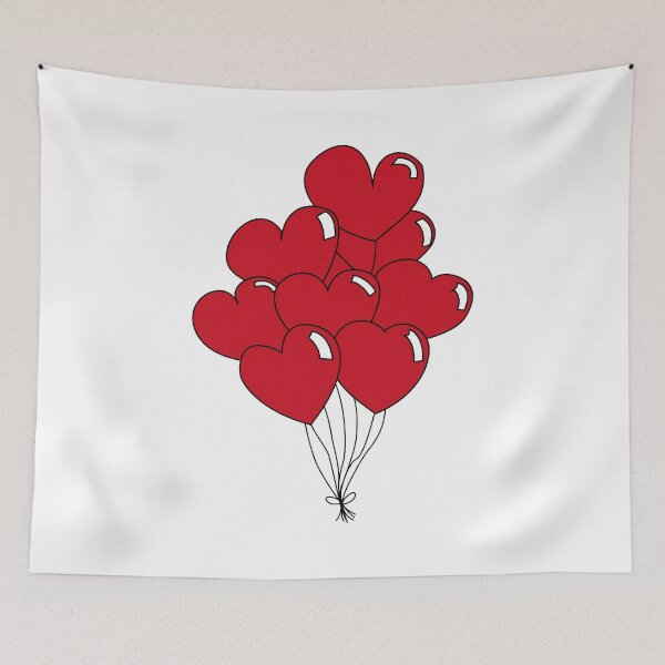 Item preview, red-heart-balloons designed and sold by MyLuckyShot.