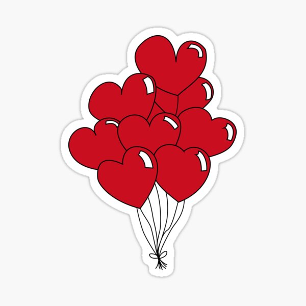 Item preview, red-heart-balloons designed and sold by MyLuckyShot.