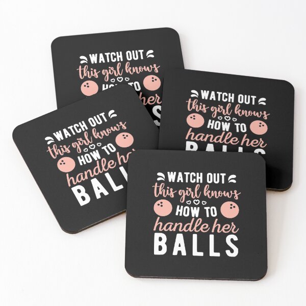 Item preview, Handles Balls Funny Bowling Girl's designed and sold by Scratches Tees.