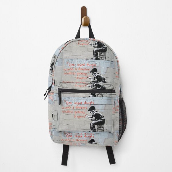 Item preview, Banksy street graffiti art One original thought is worth a thousand mindless quotings Diogenes  designed and sold by MindChirp.