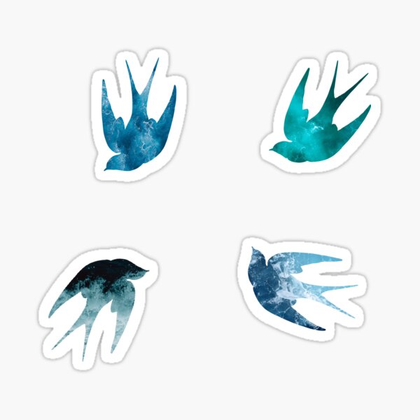 Item preview, Sea Motif Swallow Sticker Pack designed and sold by Passion-For-Sea.