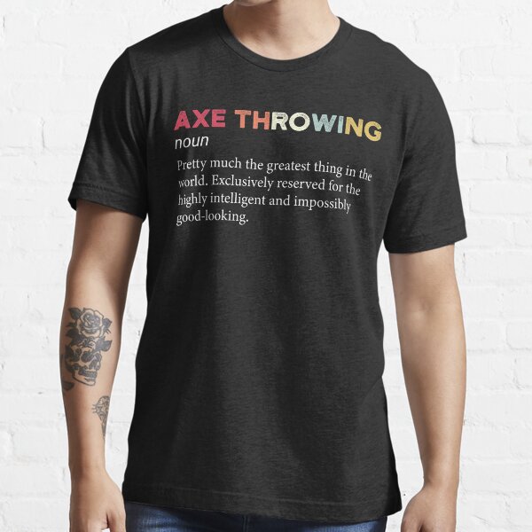 "Axe Throwing Vintage Noun Definition" Tshirt for Sale by Yosefka20