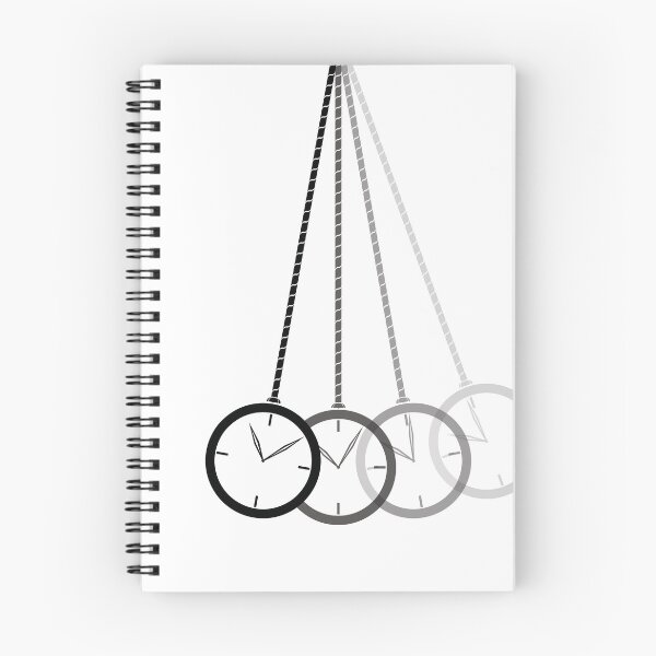 Item preview, Swinging Black and White Pendulum with Clock. designed and sold by ggrigory.