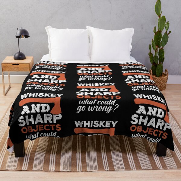 Item preview, Whiskey Sharp Objects Funny Axe Tossing designed and sold by Scratches Tees.