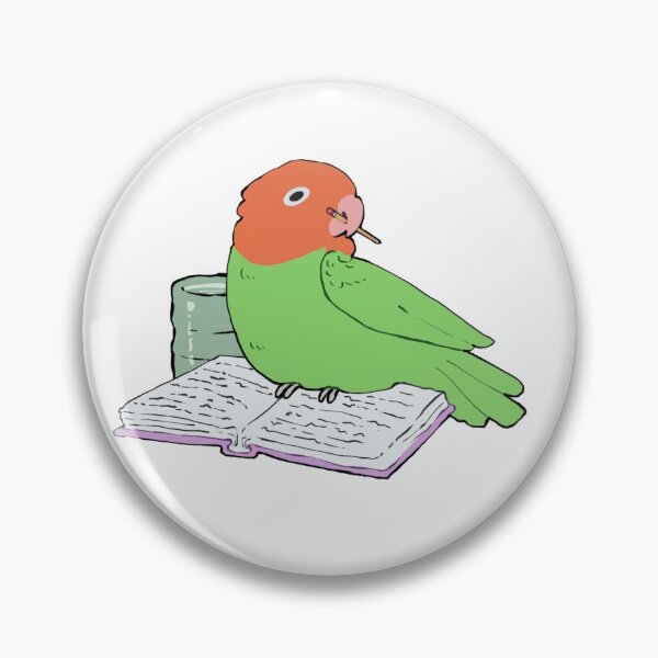 Item preview, Cute Peach Faced Lovebird Study Buddy designed and sold by Alice Cheng.