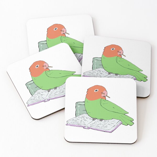 Item preview, Cute Peach Faced Lovebird Study Buddy designed and sold by Alice Cheng.