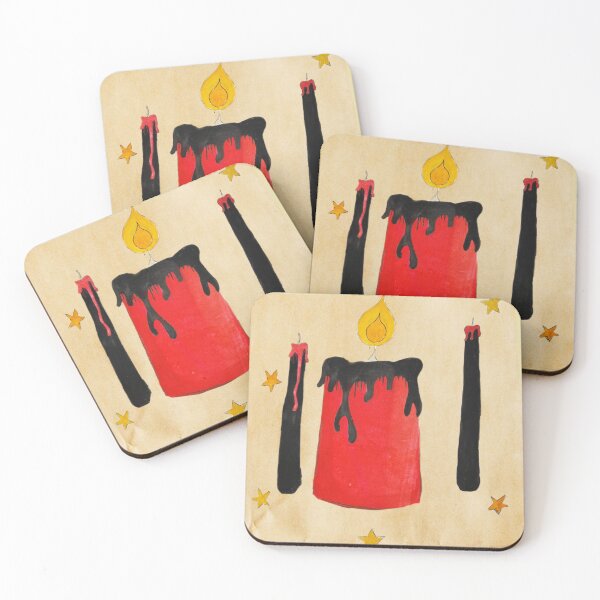 Item preview, Black and red candles  designed and sold by Melissa Boulton.
