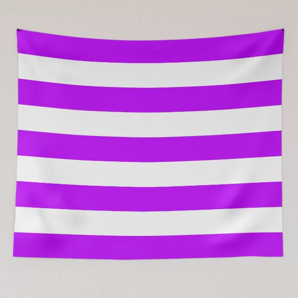 Item preview, Medium HOT PURPLE and WHITE Horizontal STRIPES  designed and sold by RachelMacht.