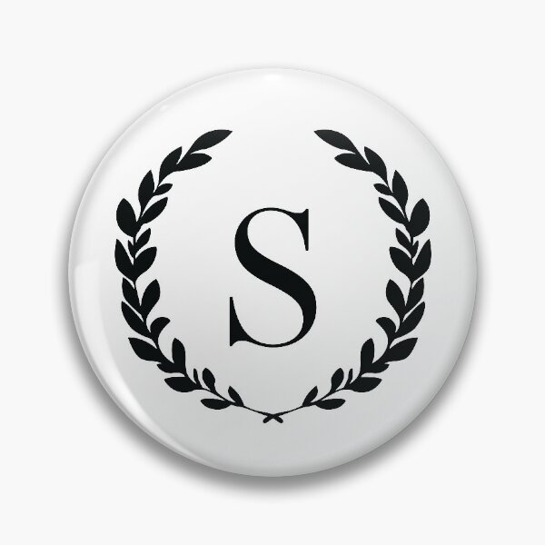 Item preview, Letter S, Laurel wreath monogram S, Initial S, Laurel frame with letter S designed and sold by KateBilous.